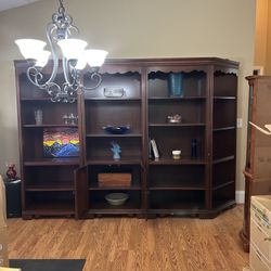 Four Section Hutch With Lights