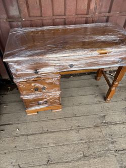 Wood Desk / Writing Table – Solid & Stylish