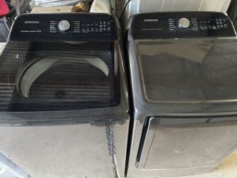 Samsung Washer Dryer Set Large Capacity Black Set