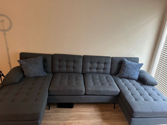 Grey sectional couch