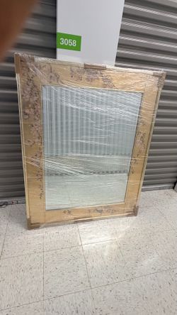 Vintage La Barge Chinoiserie with Hand Painted Magnolia and Bird Motif Gold Leaf Mirror – Excellent Condition