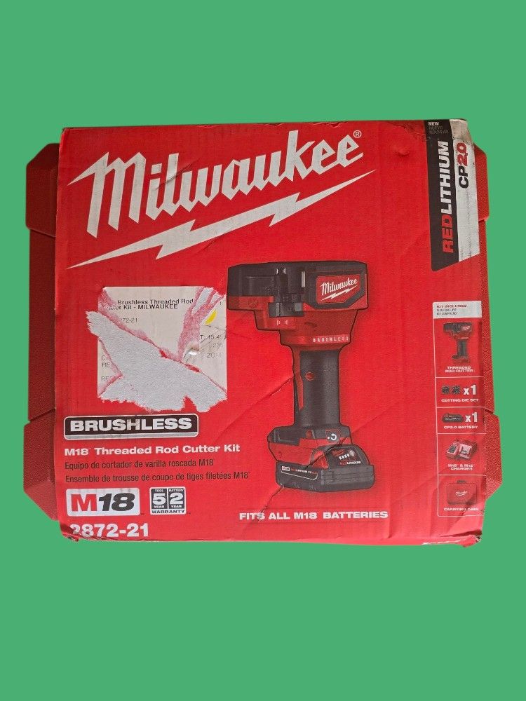 Milwaukee M18 Threaded Rod Cutter Kit With Battery And Charger