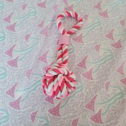 Pink Rope Ball Dog Toy