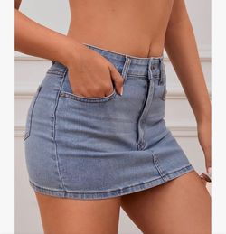 High Waist Bodycon Jean Skirt