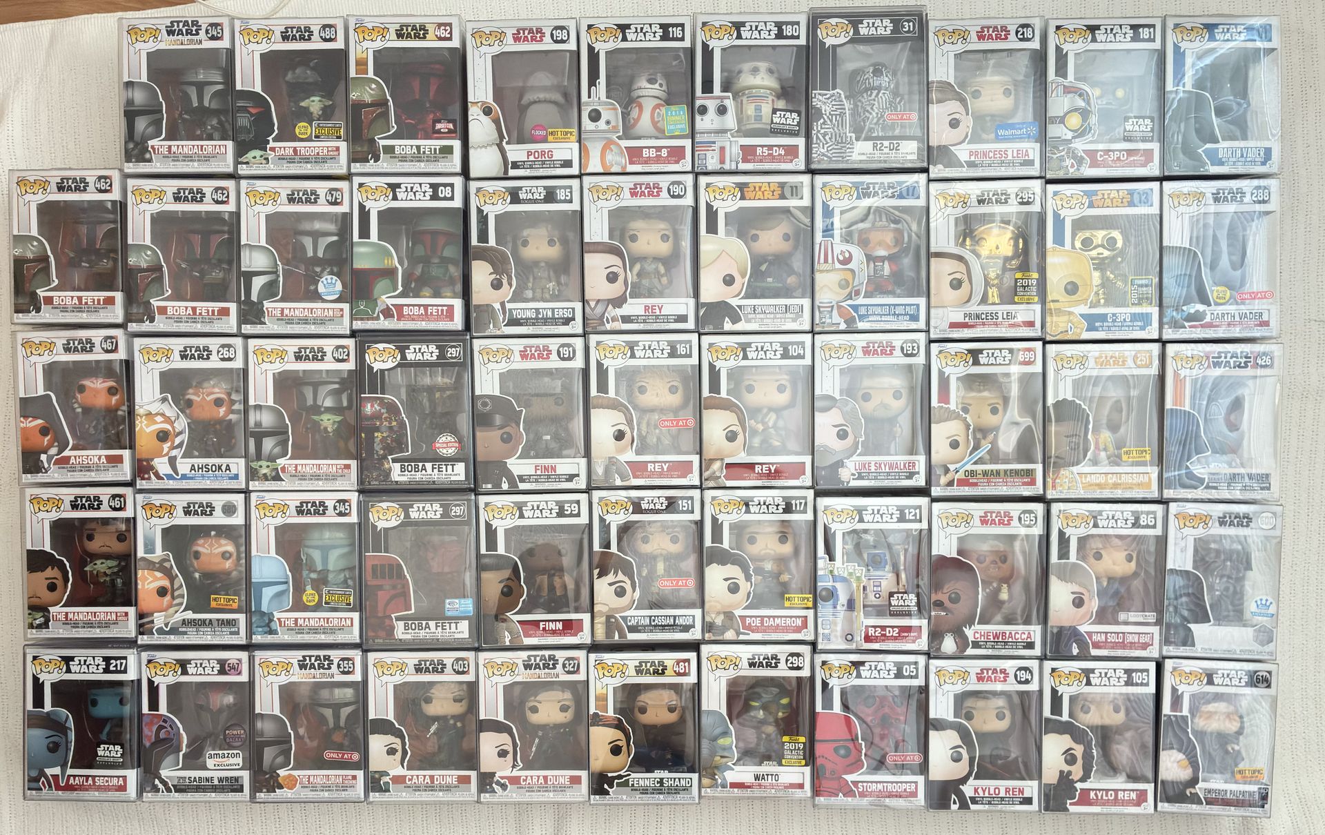 Funko POP! STAR WARS Collection - 54 Figures - All in Protective Cases