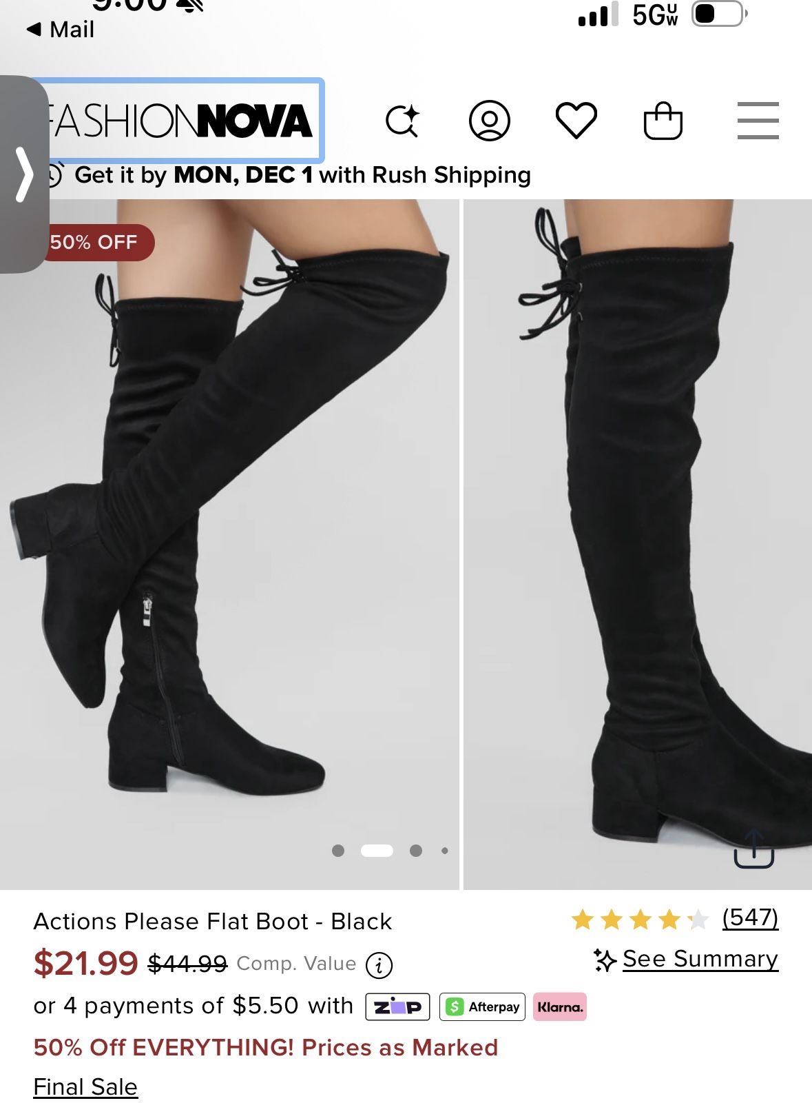 Knee High Boots 9W