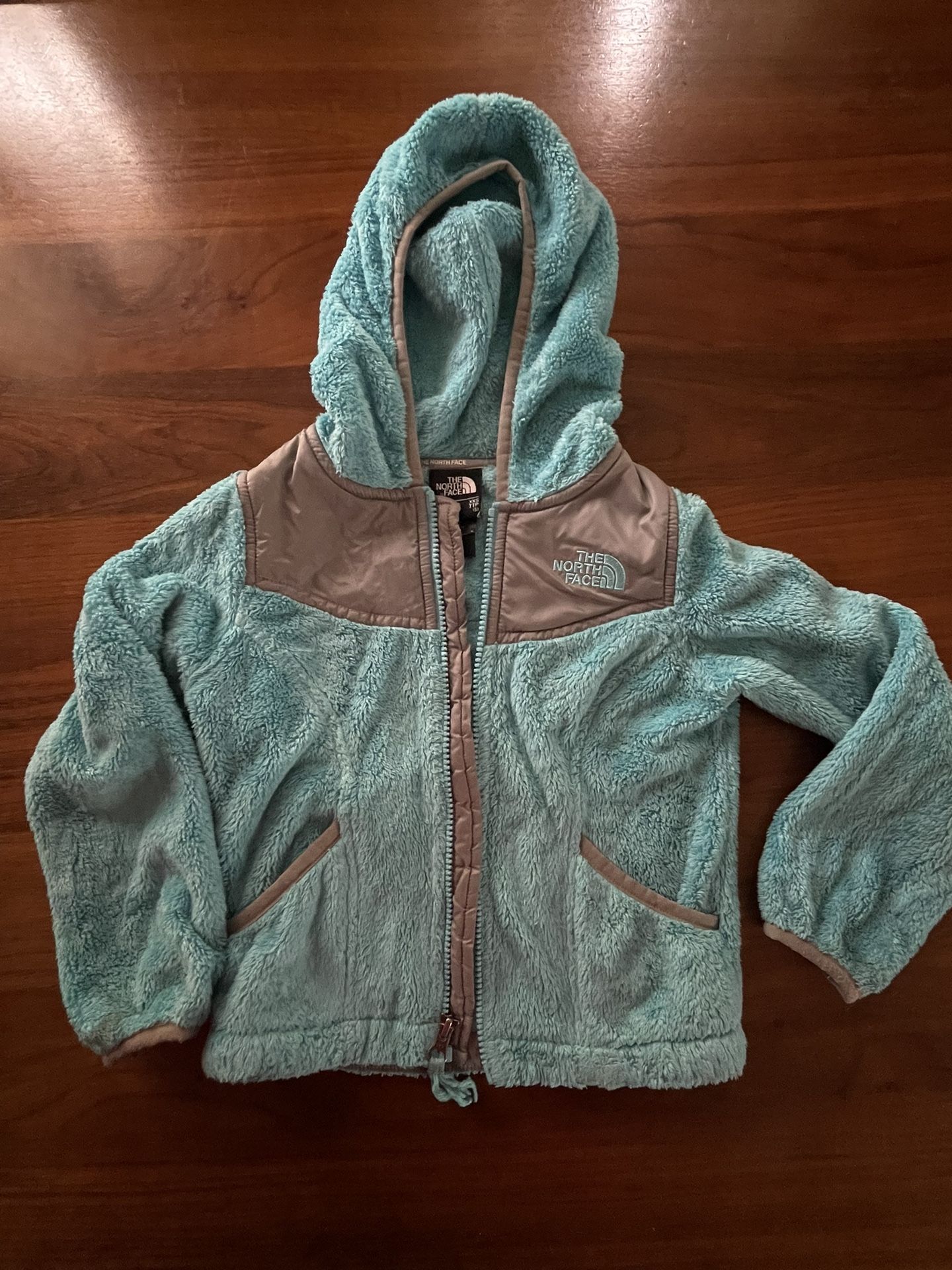 North Face Girls Fleece Hooded Coat, Size XXS (5)