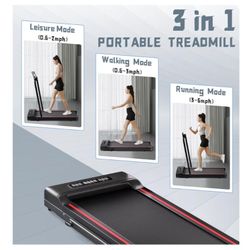 Sperax Treadmill,Walking Pad,Under Desk Treadmill,3 in 1 Folding Treadmills,Treadmills for Home,Black Red
