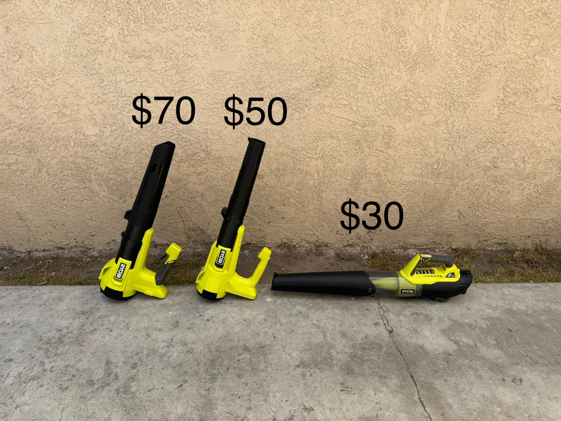 RYOBI Cordless Battery & Corded Electric Leaf Blowers (Tool Only) **SEE PIC FOR PRICING**