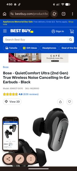 Bose ear buds quiet comfort (2end gen)