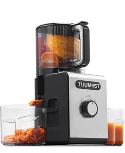 Cold Press Juicer Machines – 6.5'' Large Feed Chute for Whole Fruits & Vegetables, High Juice Yield, Easy To Clean