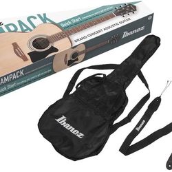Ibanez Acoustic Guitar Jampack- Guitar, Tuner, Gig Bag, Picks..