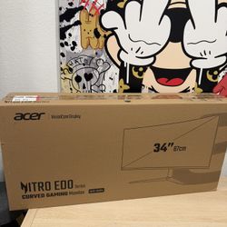 Acer Nitro ED0 34” Curved Gaming Monitor (3 Available) – Brand New 