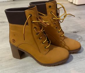 Timberland Women's Allington Mid Boot tan and yellow
