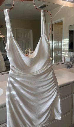 White Satin Mini Dress