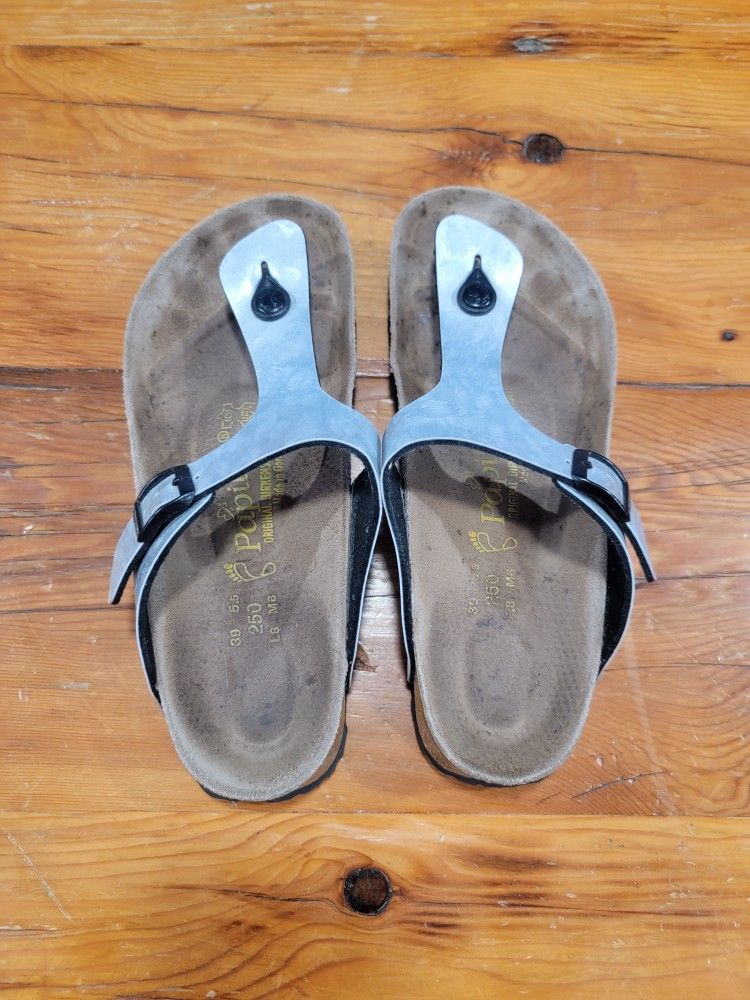 Birkenstock Papillio Ladies Silver Sandals - Women's Size 9