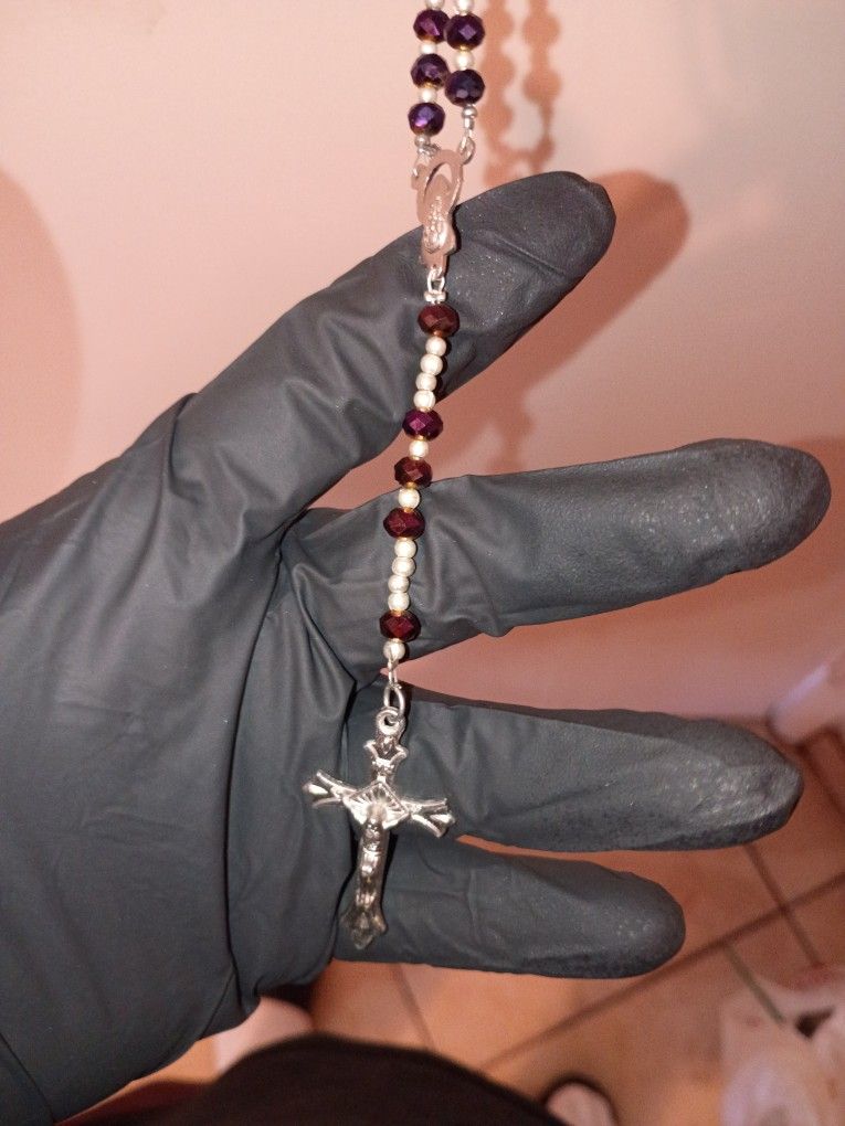 clear and purple cross 