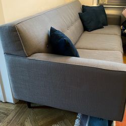 Grey tweed couch 