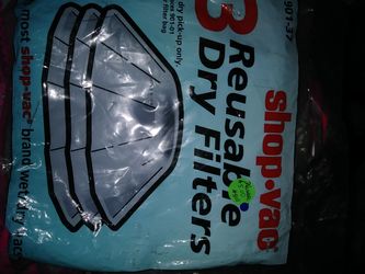 Reusable 3 dry shop vac filters