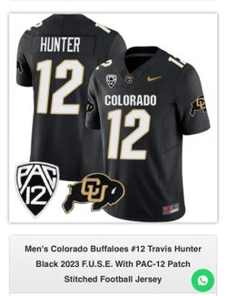 New Travis hunter Mens Jersey White Black All Stitched S-2XL Size