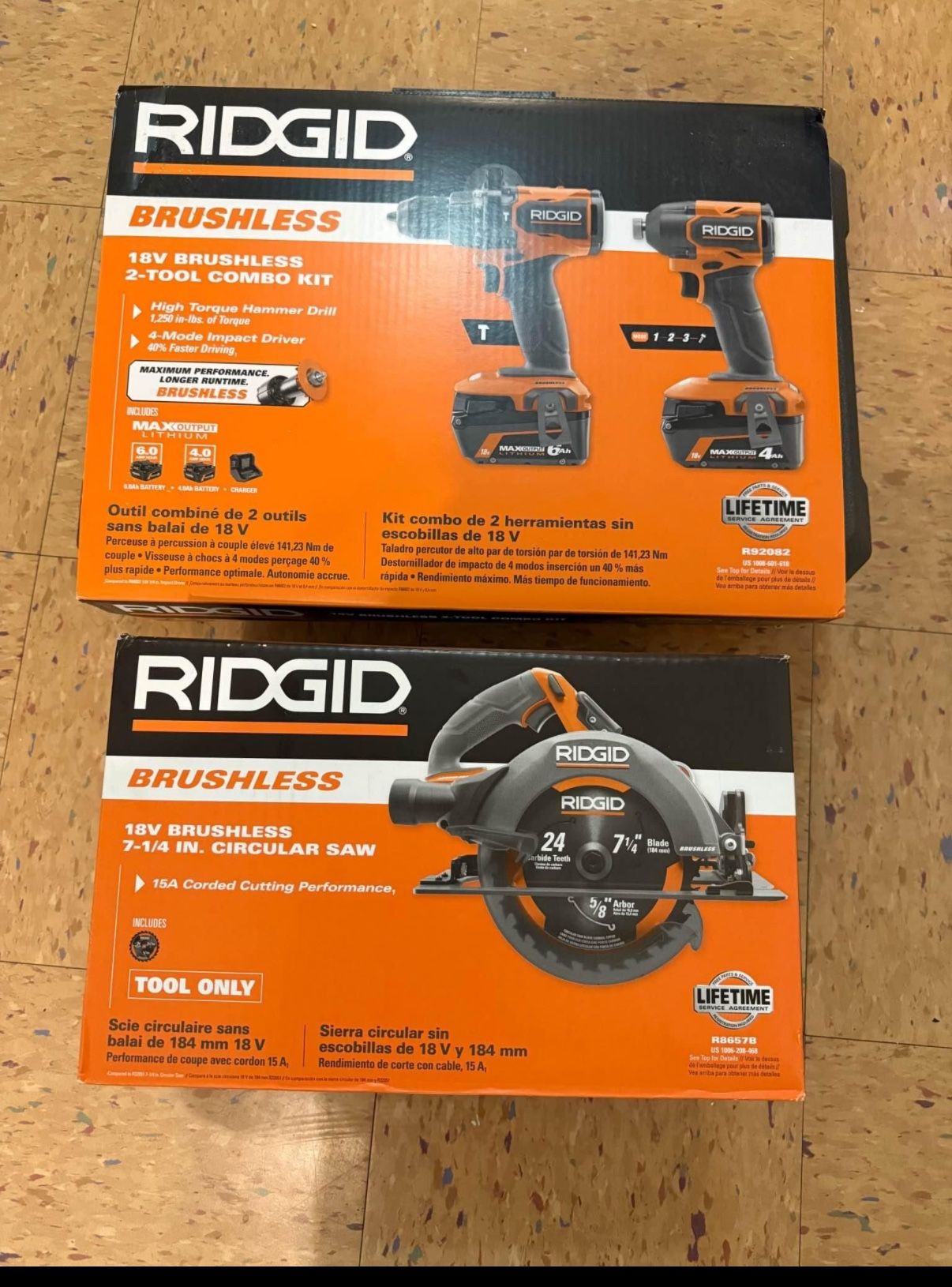 RIDGID 18V Brushless 2-Tool Combo Kit with Circular Saw