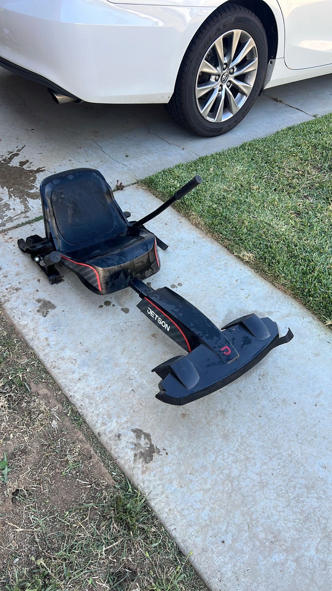 Jets on hover board attachment