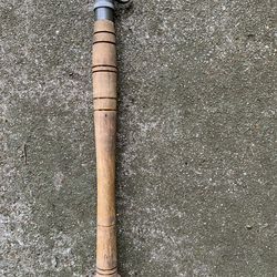🎣 Vintage Fiberglass Fishing Rod – 6 1/2 ft – Wood Handle