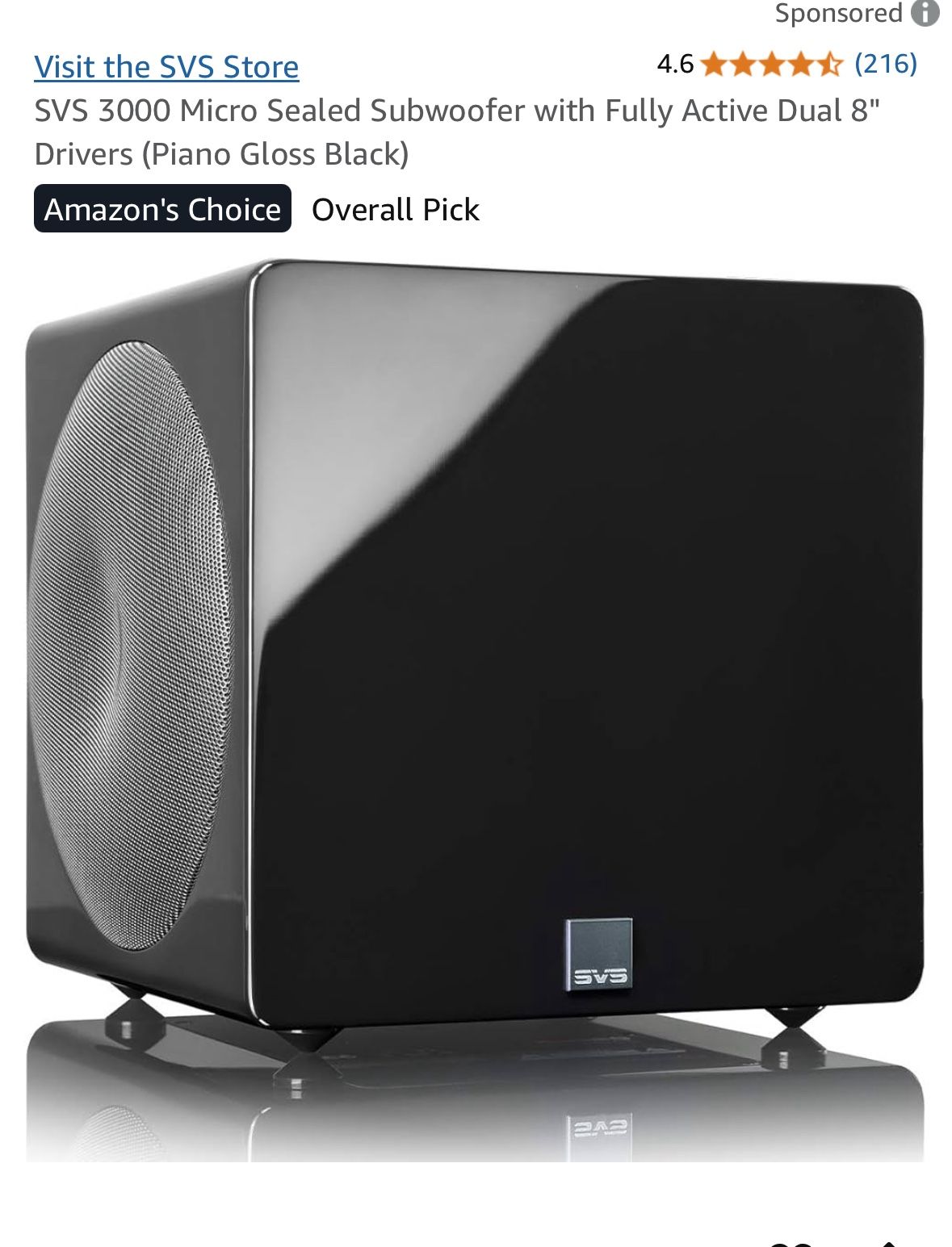SVS micro 3000 subwoofer