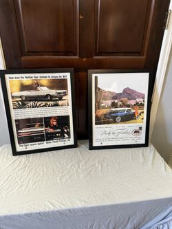 SET OF 2 LIMITED EDITION GM THICK GLOSSY ADVERTISEMENT POSTERS 