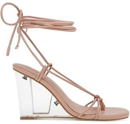 Wild Pair Santeago Strappy Wedge Heels - Size 9