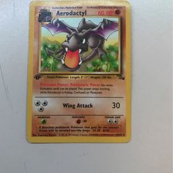 Aerodactyl 1st Edition Rare Non Holo WOTC Pokémon Card