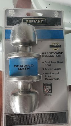 Stainless steel bed and bath doorknob lock