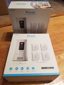ZMODO PIVOT CLOUD 350° ROTATING SMART WIFI CAMERA W DOOR/WINDOW SENSORS