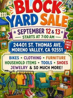 Block Yard Sale