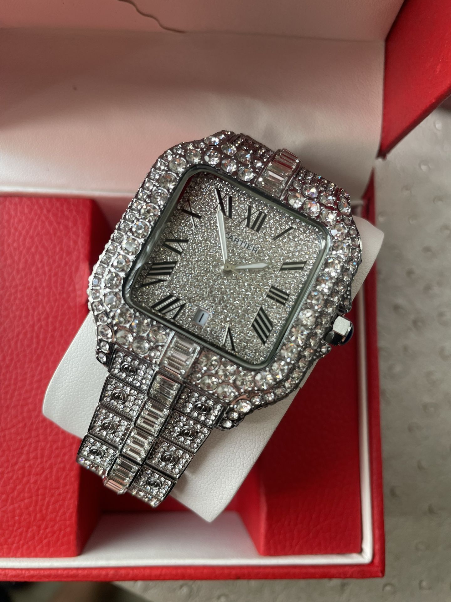 ✨ Cartier-Style Iced Out Watch ✨