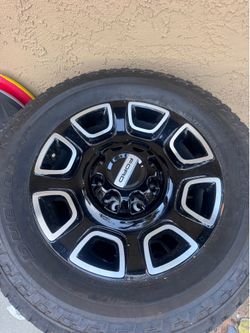 F350 super duty platinum rims and tires