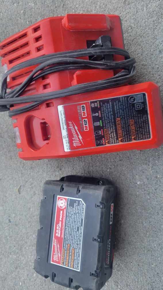 Milwaukee Charger and battery. Olmost New