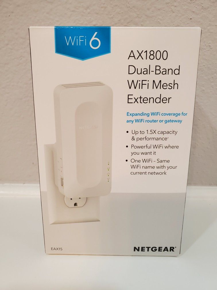 Brand New Net Gear AX1800 Dual-band WiFi Mesh Extender. No Offers!!