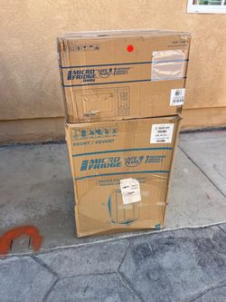 New micro fridge size 25” high x 19-13/16” deep x 18-5/8” wide new asking $325