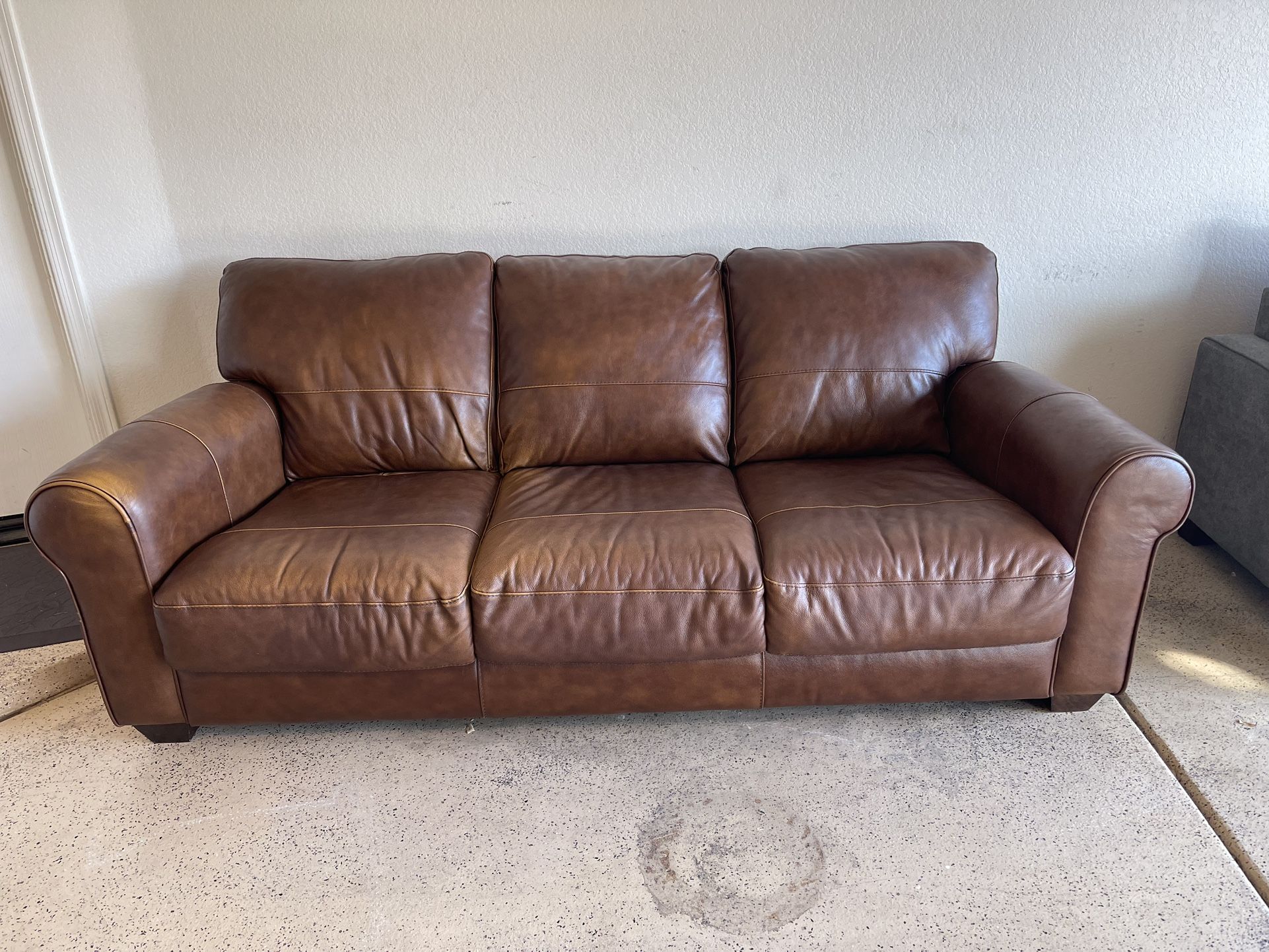 Whiskey Italian Leather Sofa Couch From American Furniture Warehouse (AFW)
