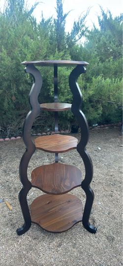 PIER 1 IMPORTS 5-Tier Wood Plant Stand Display Shelf