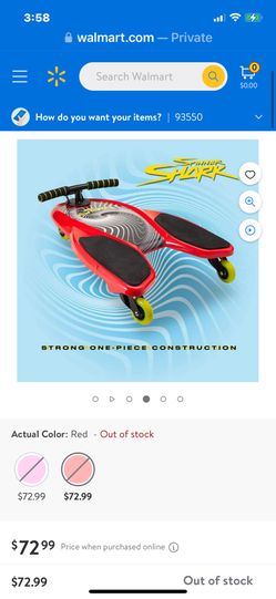 Spinner Shark Drifting Kneeboard Caster Board– Ride On Scooter Board with Casters for Kids