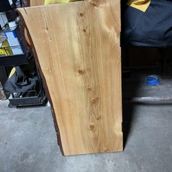 Live Edge Floating Shelf Includes Hardware To Hang . 24”x11” Natural Color With Polyurethane Finish 