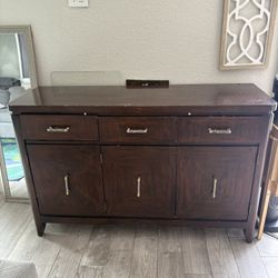Solid Wood Buffet Armoire 