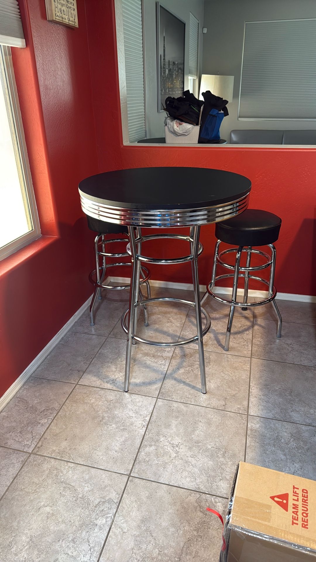 Bar Table And 2 Bar Stools