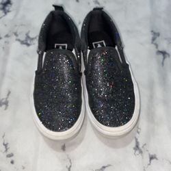 Black glitter girl Vans 