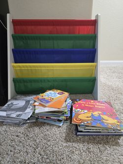 Book Organizer Shelf With Kids Books