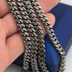 ✨ Gunmetal Sterling Silver Miami Cuban Link Necklace 21"|6mm ✨