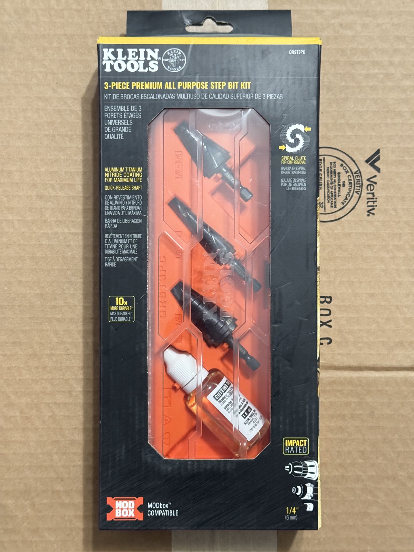 Klein Tools Premium All Purpose Quick Release Step Bit Kit tools , 3 Piece