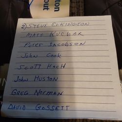 Golf Pros Signatures